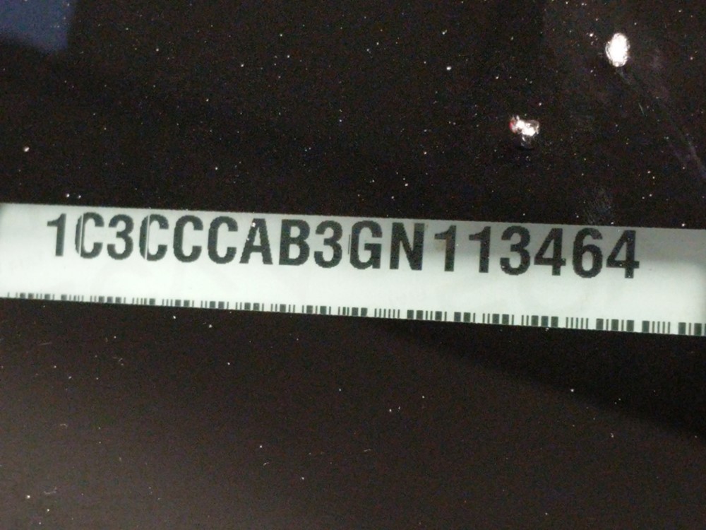 2016 Chrysler 200 - VIN Plate