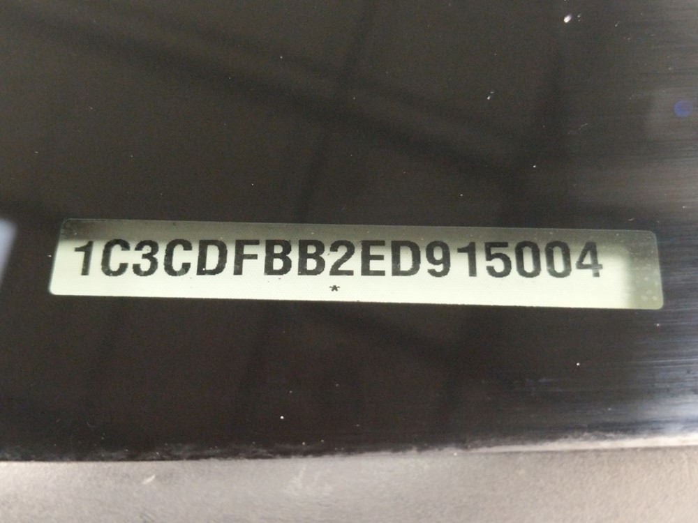 2014 Dodge Dart - VIN Plate