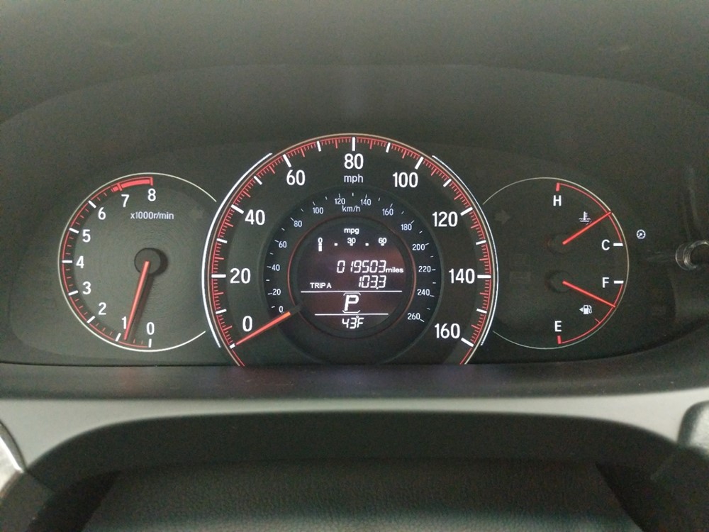 2017 Honda Accord - Odometer Close Up