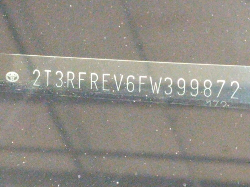 2015 Toyota RAV4 - VIN Plate