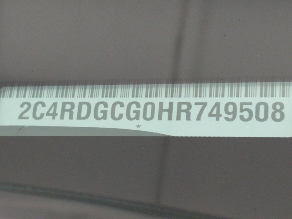 2017 Dodge Grand Caravan - VIN Plate