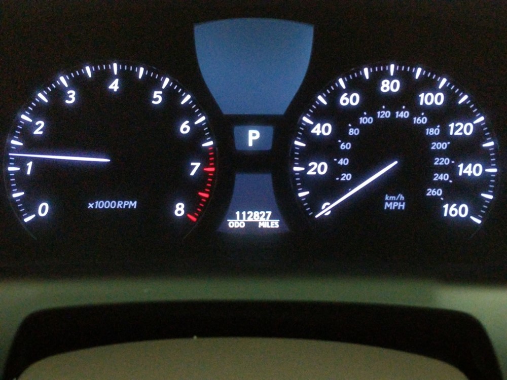 2008 Lexus LS - Odometer Close Up
