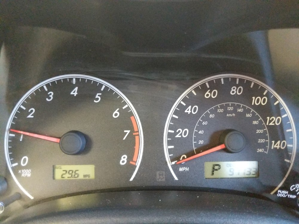 2013 Toyota Corolla - Odometer Close Up