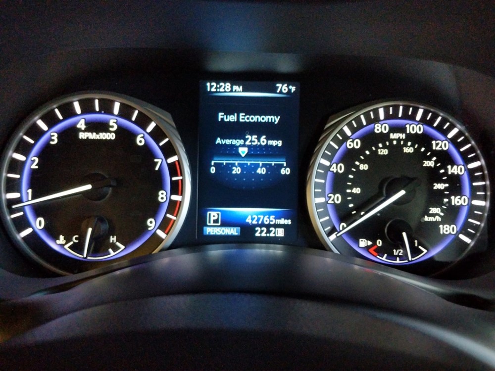 2017 INFINITI Q50 - Odometer Close Up