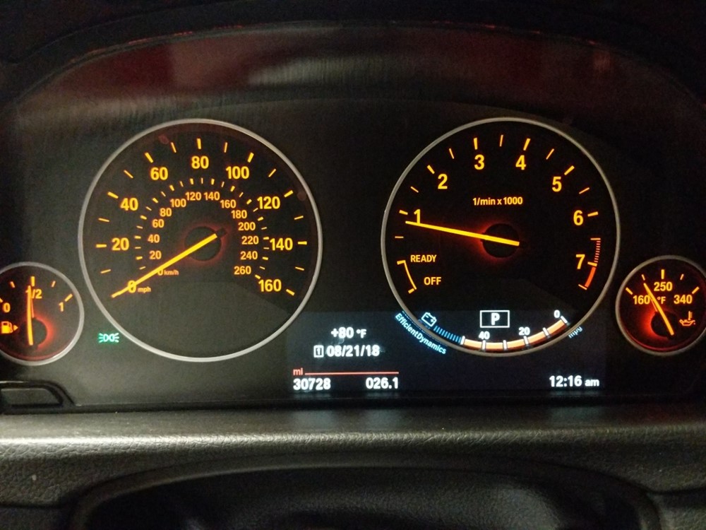 2015 BMW 328i - Odometer Close Up