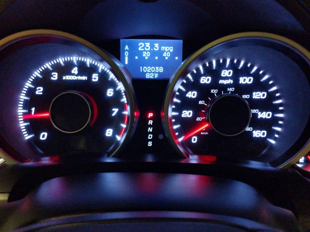 2012 Acura TL - Odometer Close Up