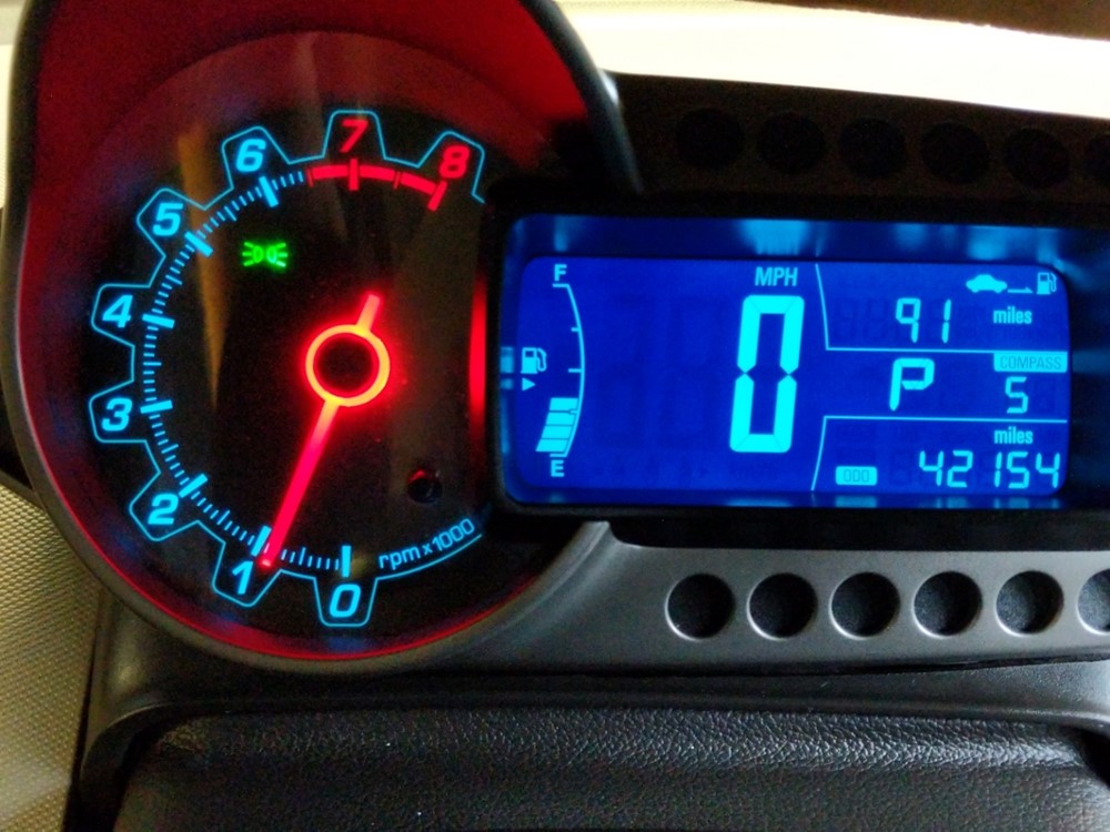 2015 Chevrolet Sonic - Odometer Close Up
