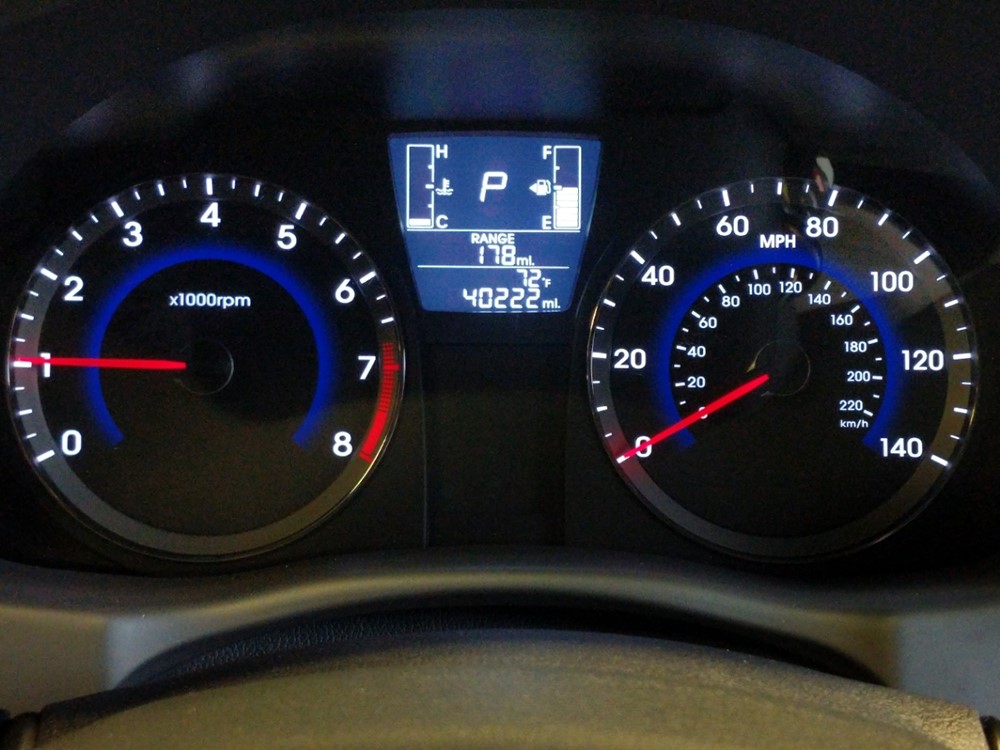 2017 Hyundai Accent - Odometer Close Up
