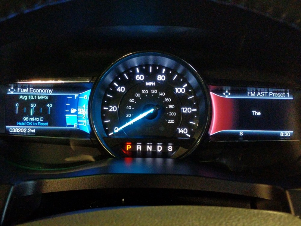 2016 Ford Explorer - Odometer Close Up
