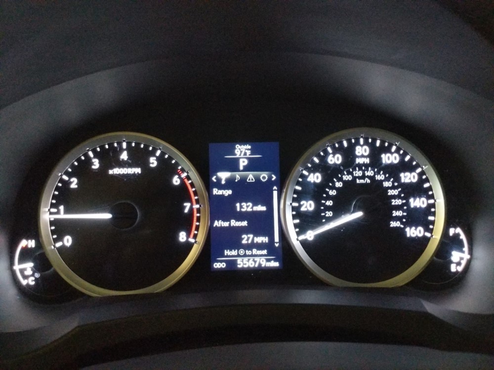 2016 Lexus IS 200t - Odometer Close Up