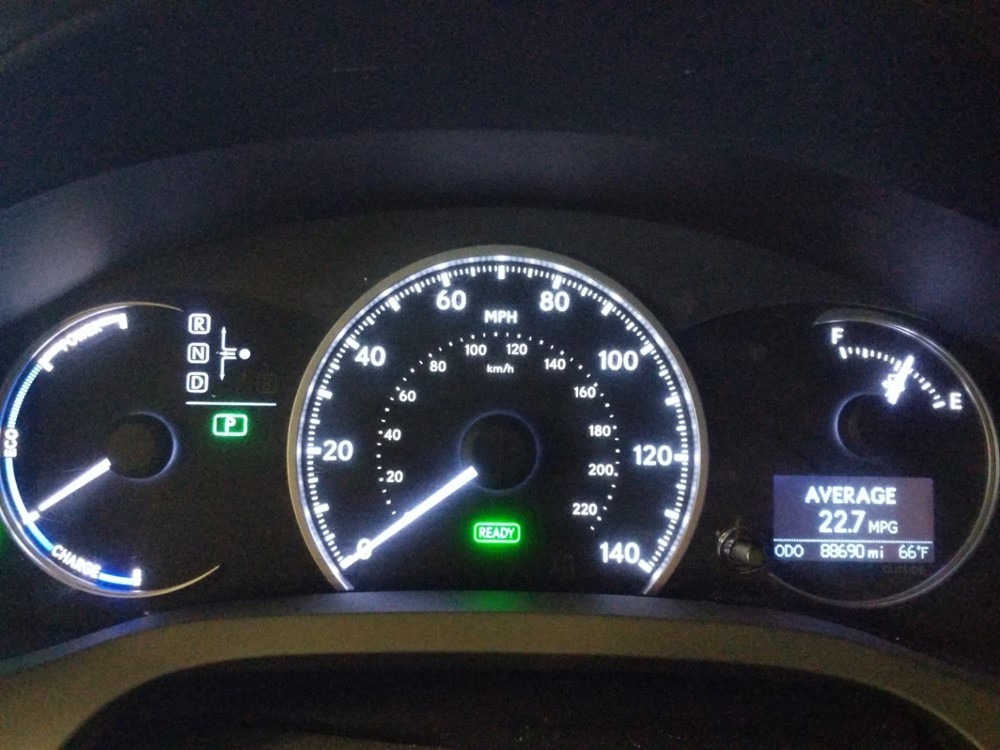 2011 Lexus CT 200h - Odometer Close Up