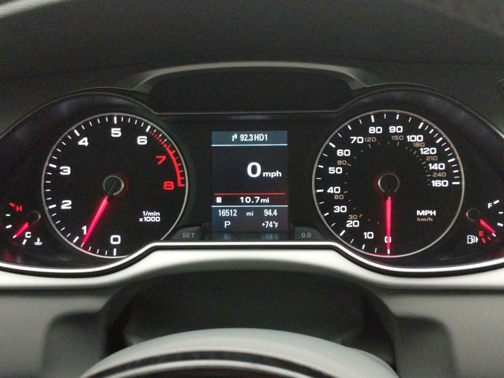 2016 Audi A4 - Odometer Close Up