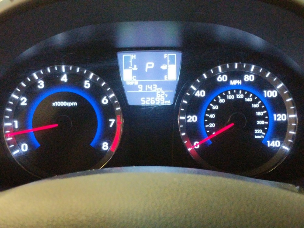 2017 Hyundai Accent - Odometer Close Up