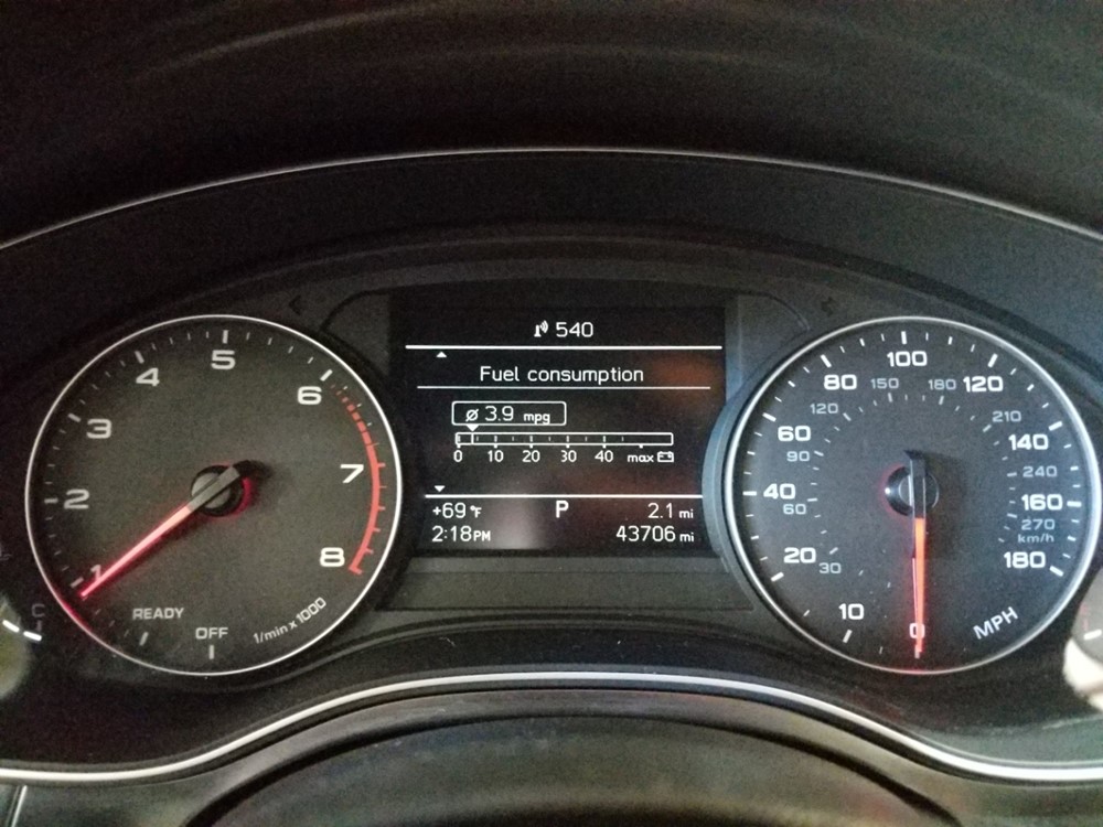 2016 Audi A6 - Odometer Close Up