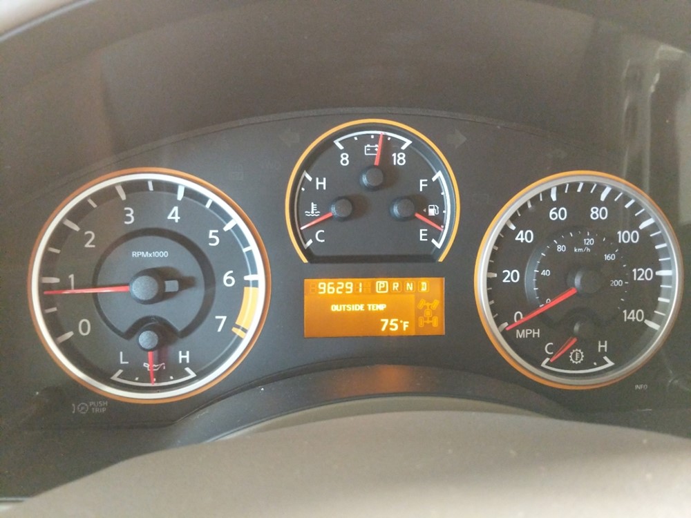 2013 Nissan Armada - Odometer Close Up
