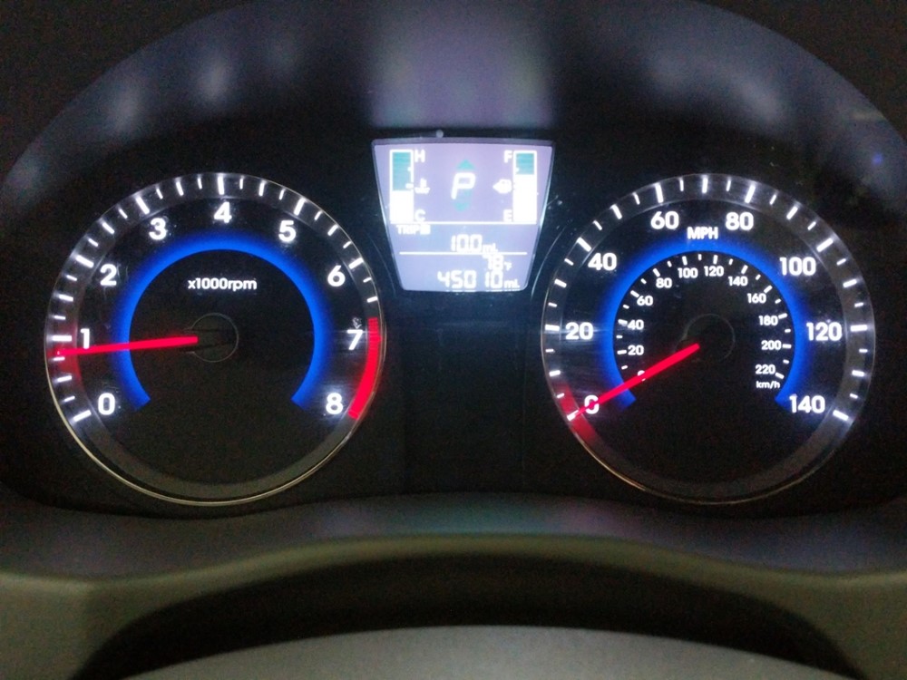 2017 Hyundai Accent - Odometer Close Up