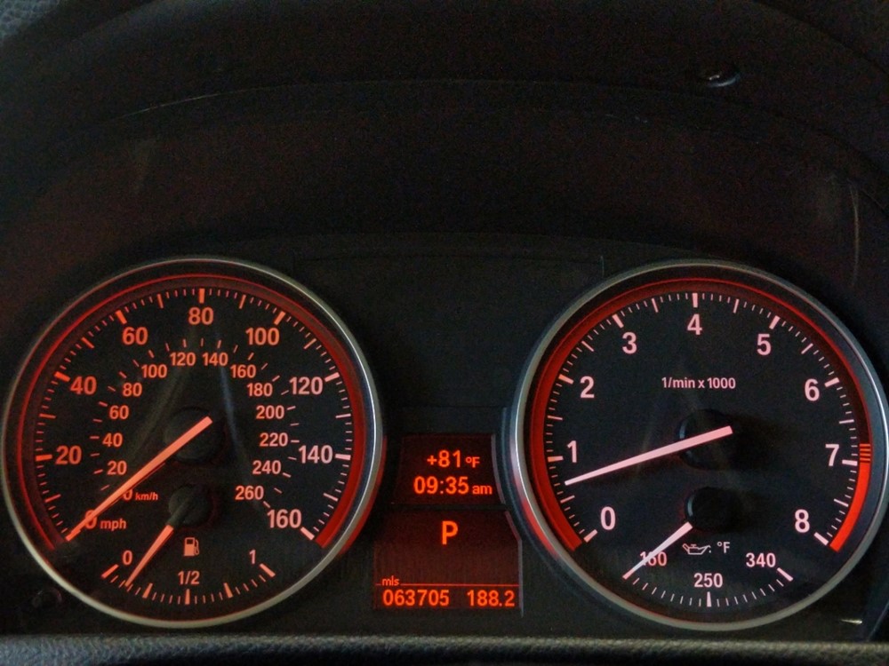 2012 BMW 328i - Odometer Close Up