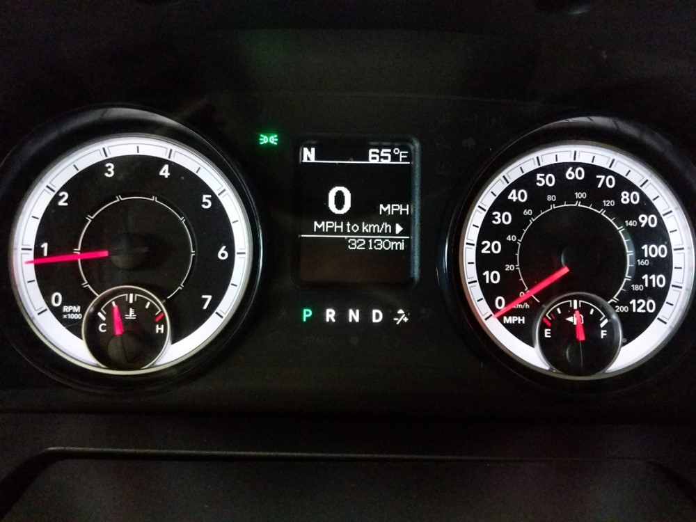 2017 Dodge Ram 1500 - Odometer Close Up