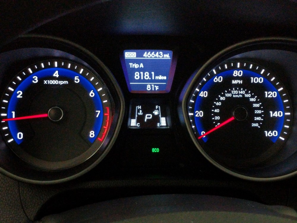 2017 Hyundai Elantra - Odometer Close Up
