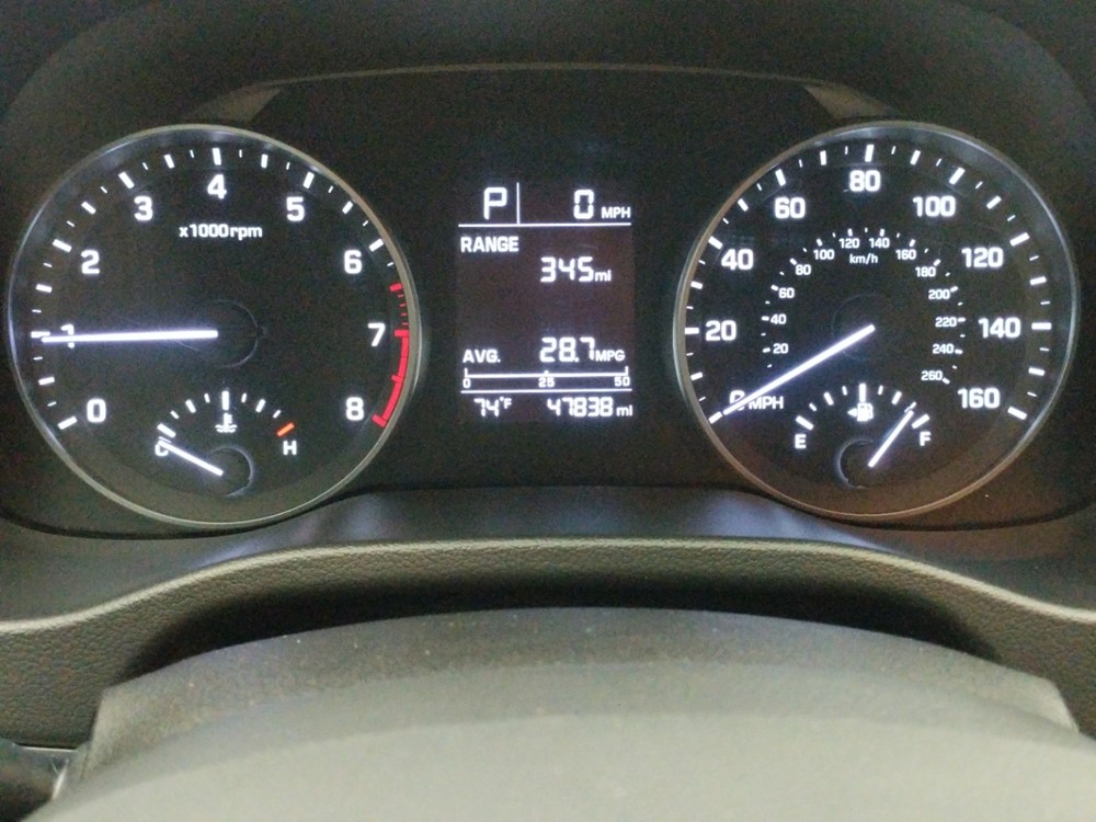 2017 Hyundai Elantra - Odometer Close Up