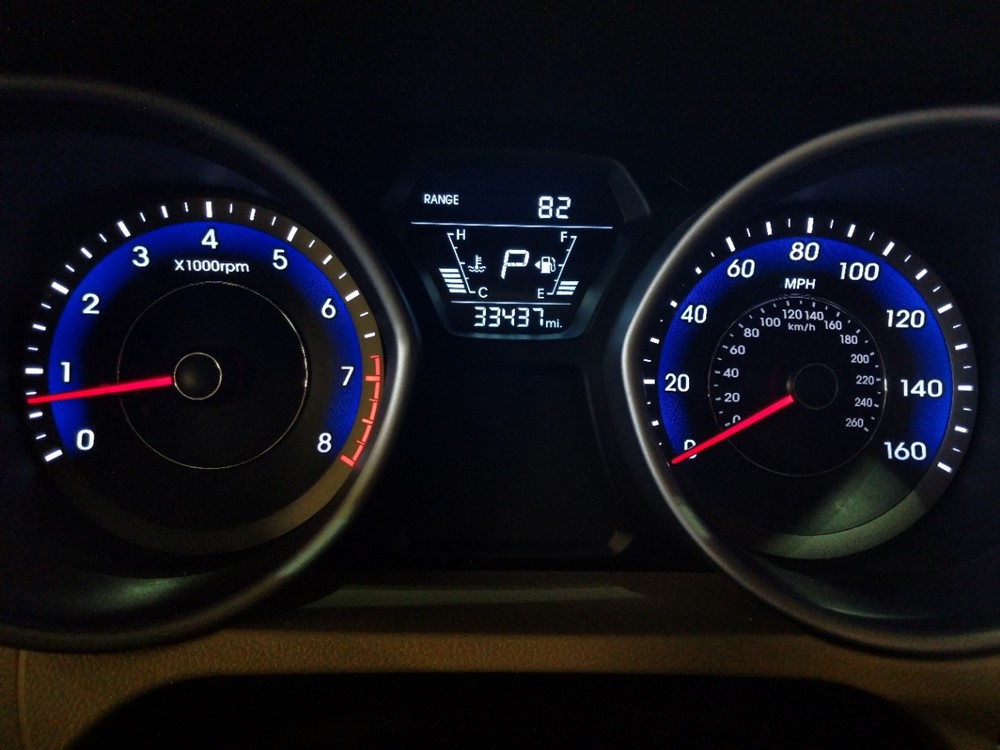 2016 Hyundai Elantra - Odometer Close Up