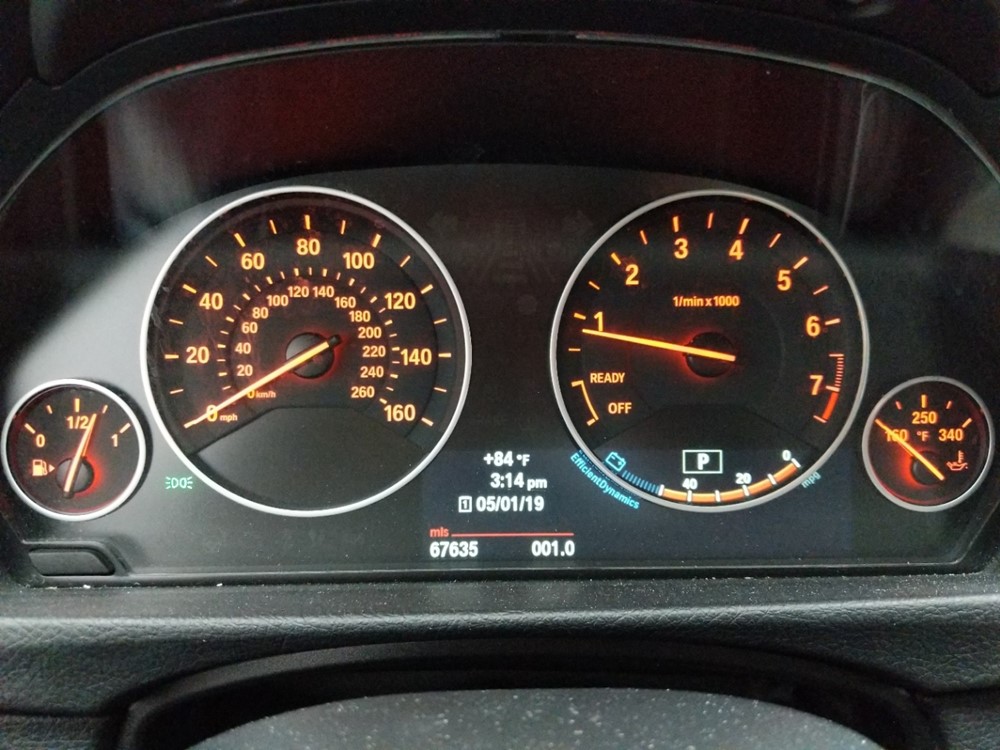 2012 BMW 328i - Odometer Close Up