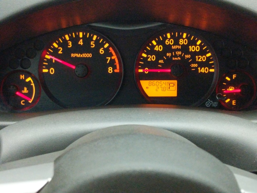 2015 Nissan Frontier - Odometer Close Up