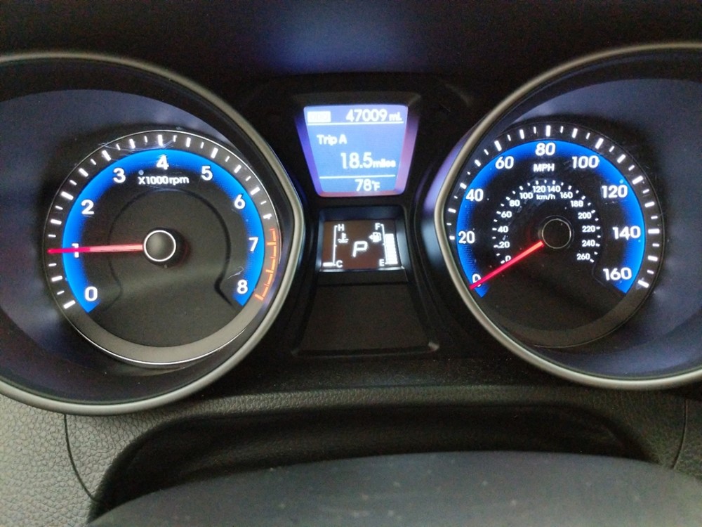 2017 Hyundai Elantra - Odometer Close Up