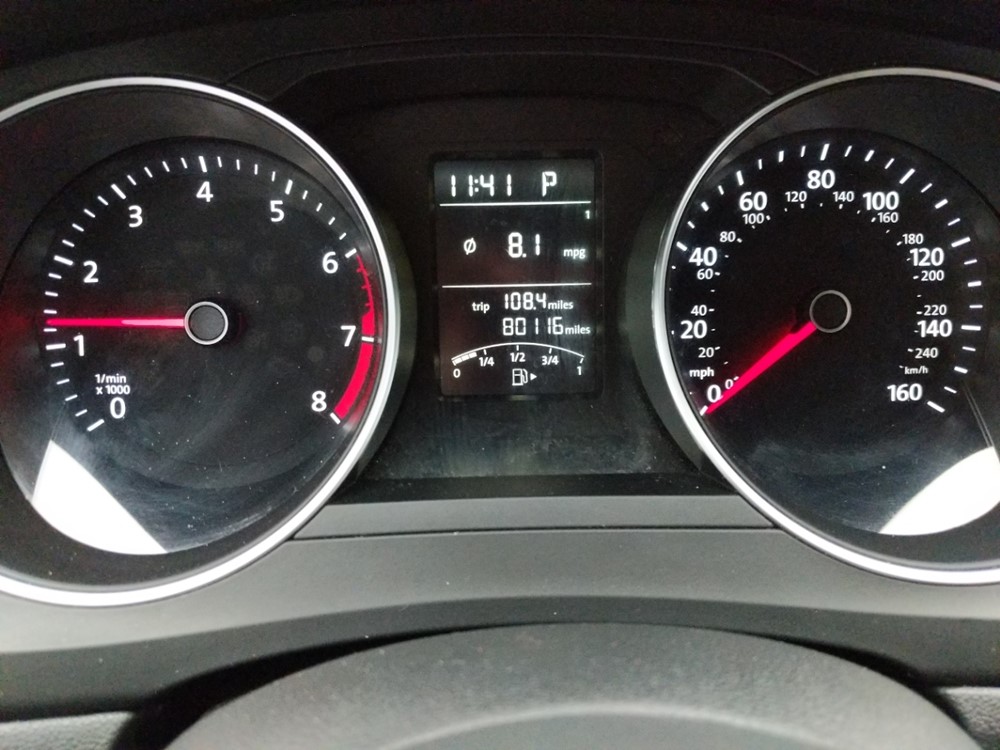2015 Volkswagen Jetta - Odometer Close Up