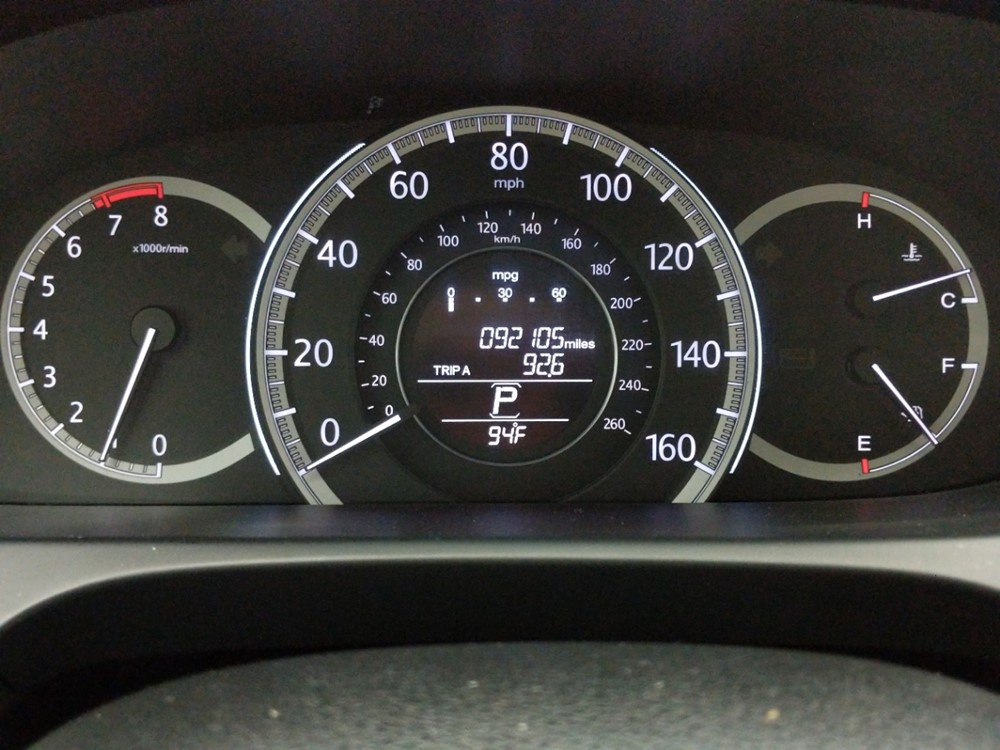 2014 Honda Accord - Odometer Close Up