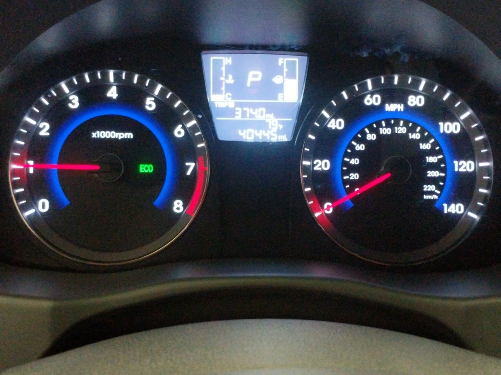 2017 Hyundai Accent - Odometer Close Up