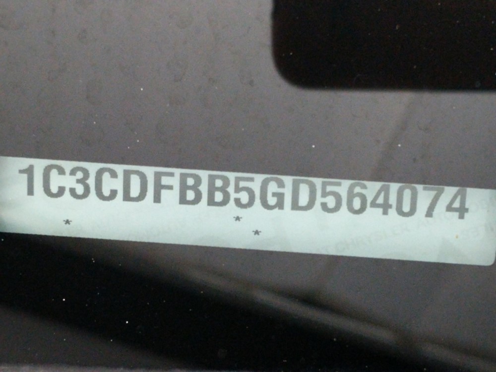 2016 Dodge Dart - VIN Plate