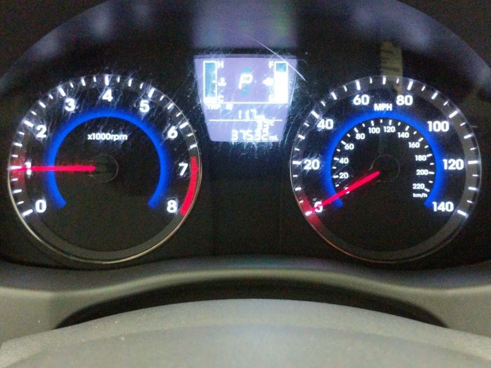 2017 Hyundai Accent - Odometer Close Up