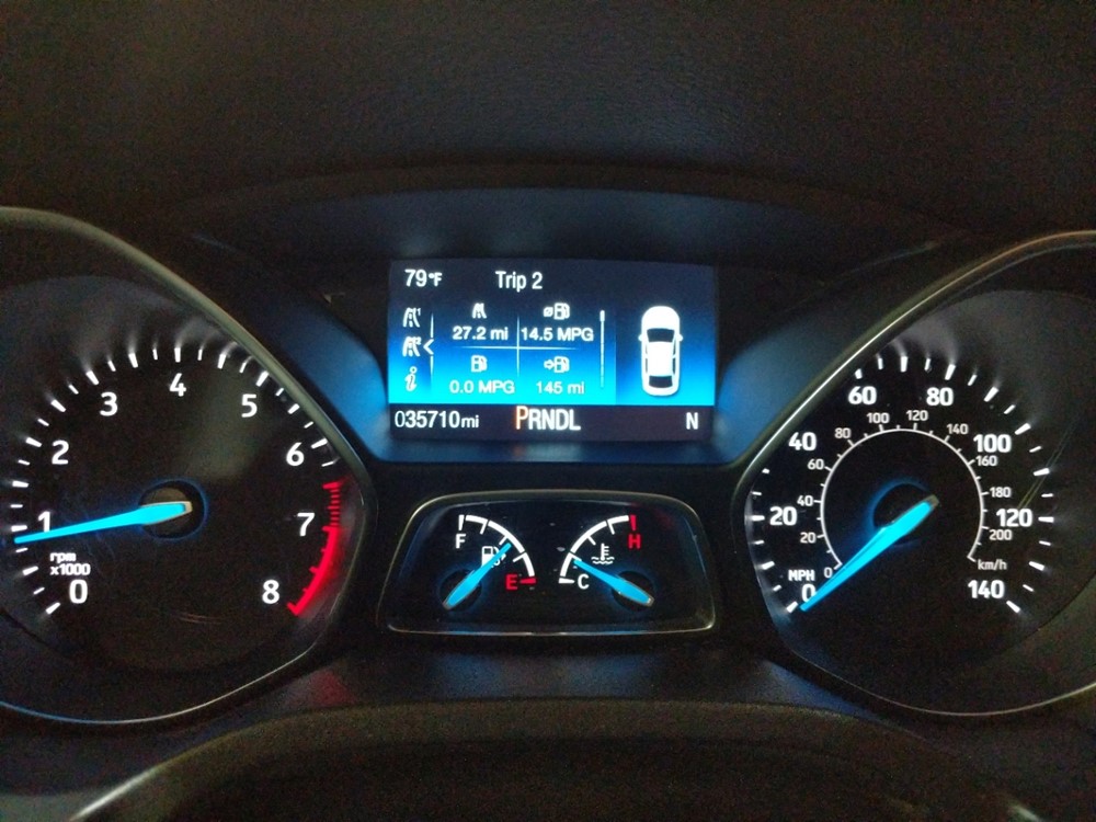 2018 Ford Focus - Odometer Close Up