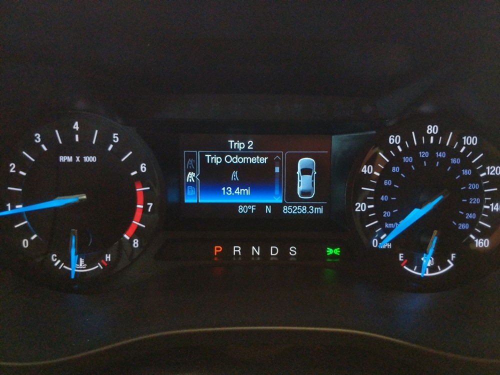 2016 Ford Fusion - Odometer Close Up