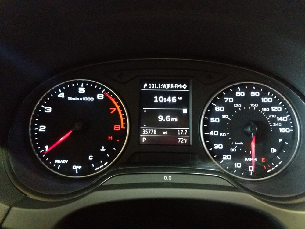 2016 Audi A3 - Odometer Close Up