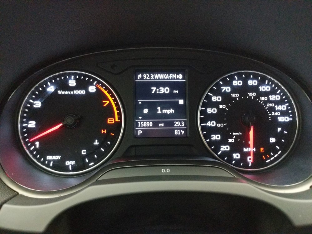 2016 Audi A3 - Odometer Close Up