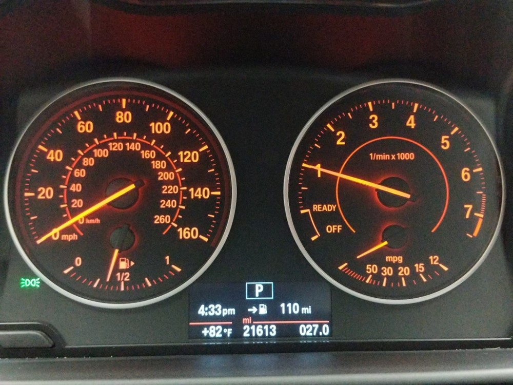 2016 BMW 228i - Odometer Close Up