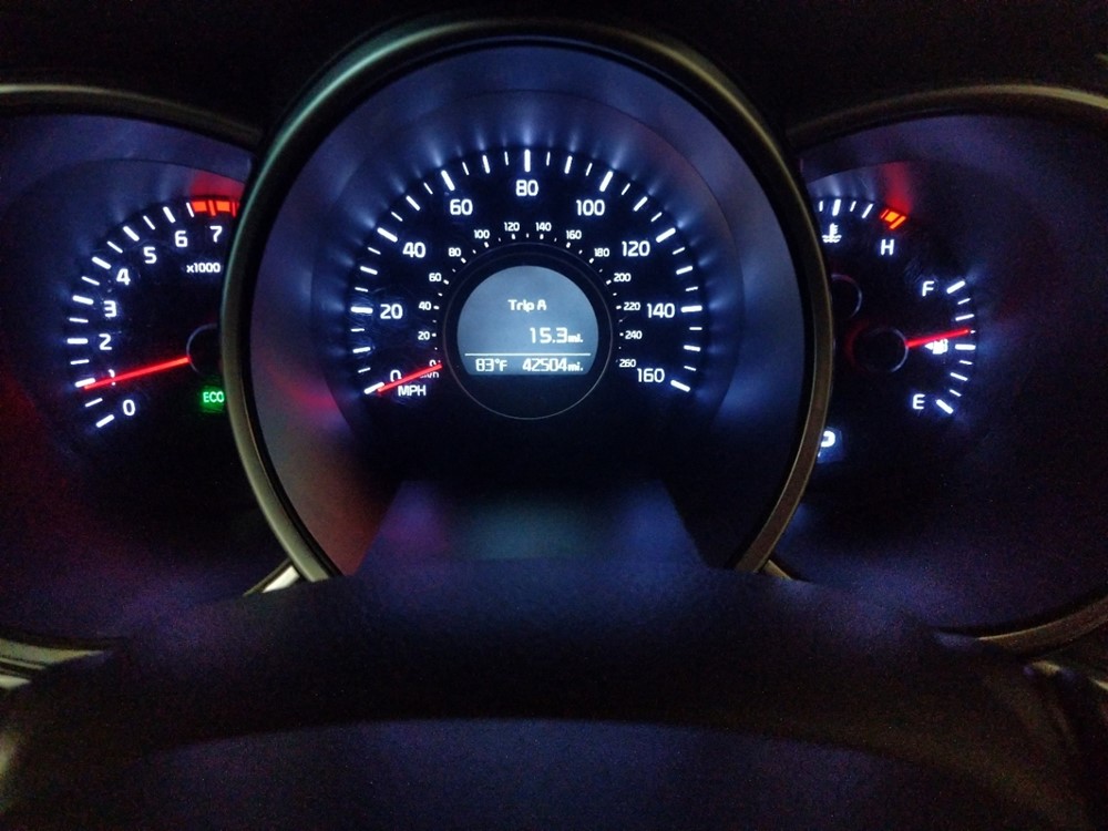 2015 Kia Optima - Odometer Close Up