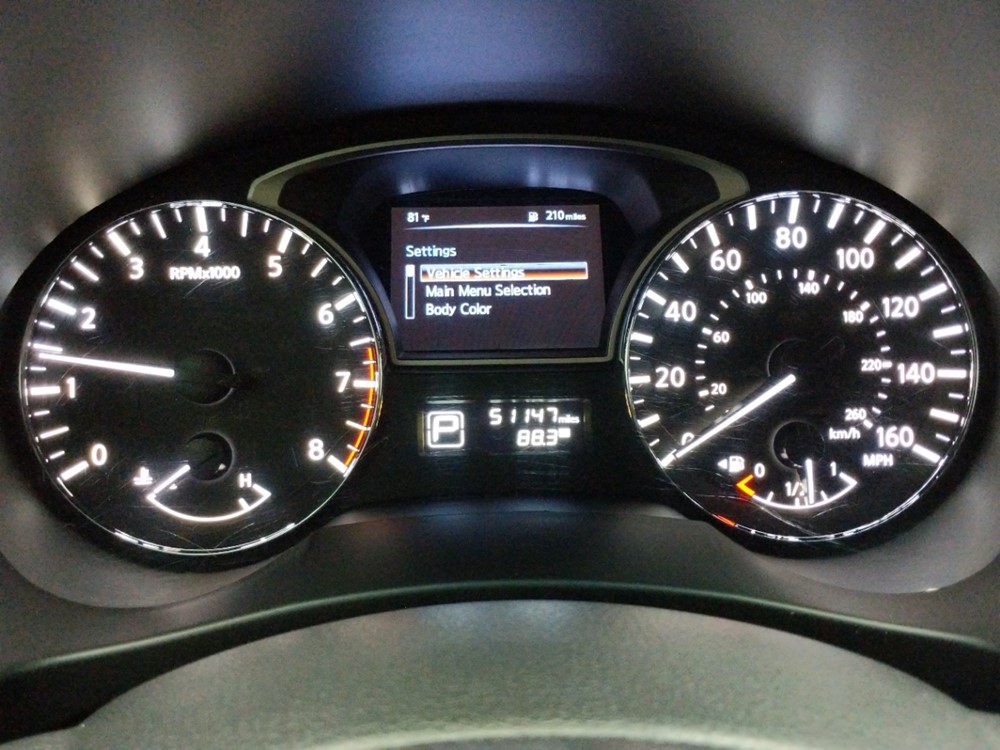 2015 Nissan Altima - Odometer Close Up
