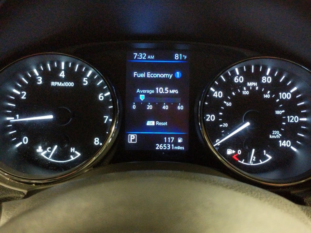 2018 Nissan Rogue - Odometer Close Up