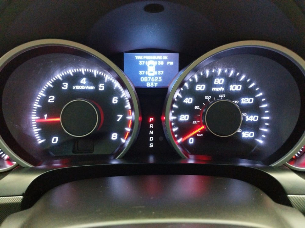 2012 Acura TL - Odometer Close Up