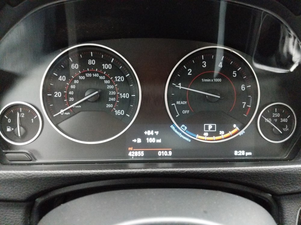 2016 BMW 328i - Odometer Close Up