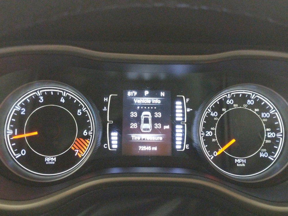 2015 Jeep Cherokee - Odometer Close Up