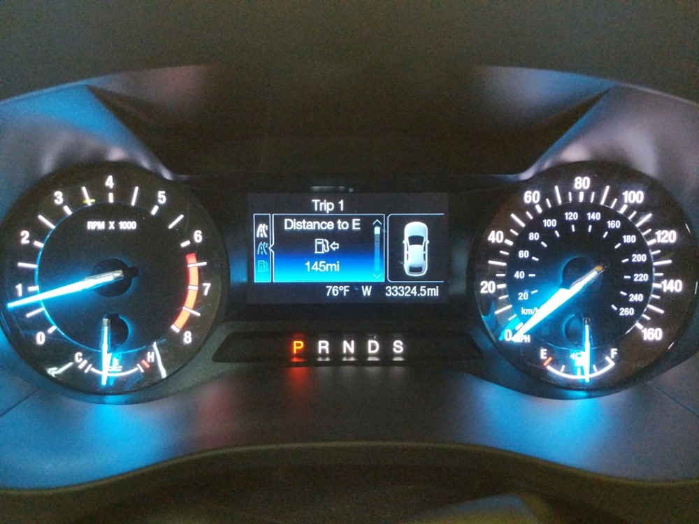 2015 Ford Fusion - Odometer Close Up