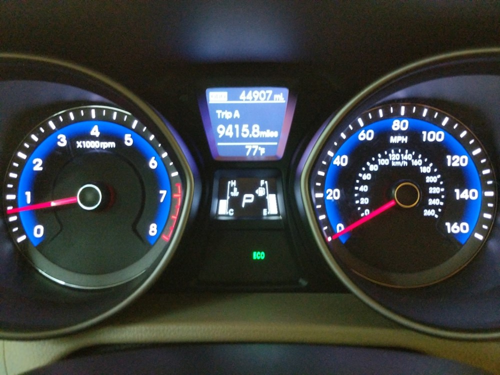 2016 Hyundai Elantra - Odometer Close Up