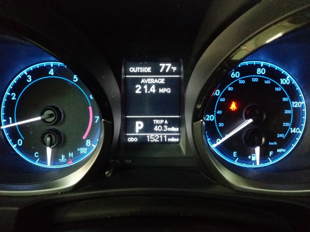 2016 Toyota Corolla - Odometer Close Up