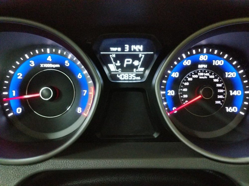2016 Hyundai Elantra - Odometer Close Up