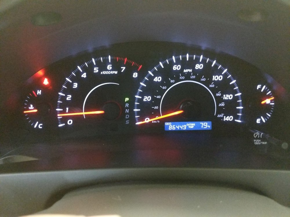 2011 Toyota Camry - Odometer Close Up