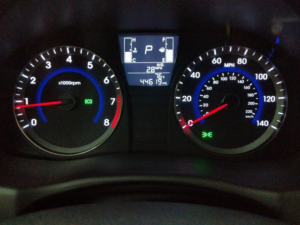 2017 Hyundai Accent - Odometer Close Up